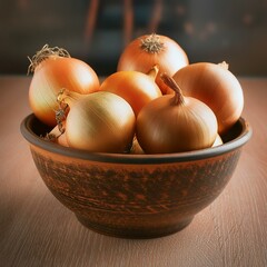 Oignons dans le bol