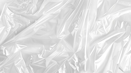 wavy crumpled transparent plastic, background texture