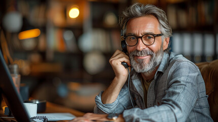 portrait of Happy old man
