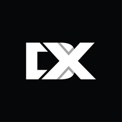 Monogram Initial DX Simple Icon Modern Business Creative Design Logo