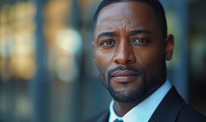 Fototapeta premium Picture an African American businessman CEO in a moment of brilliance.