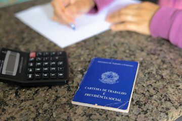 Brazilian work card. It is the document that guarantees access to worker rights in Brazil (CLT).