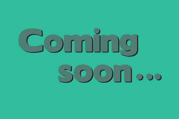 Coming soon - banner in dark blue with orange text. Useful for online shops, retail, openings, future events or occasions. 3D illustration