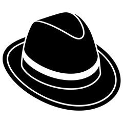 Vintage old cow hat Male head cap Old fashion clothes Elegent hat Vector illustration.