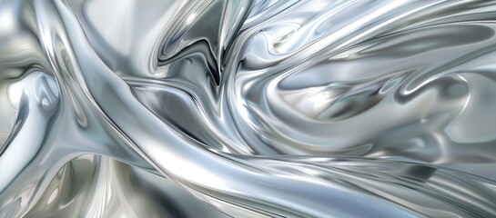 Shimmering silver abstracts in elegant allure