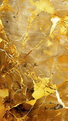 Gold White Cracked Marble rock stone marble texture wallpaper background. AI generated illustration