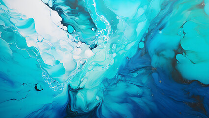 Mint And White - Acrylic, Tie-dye, Color, Paint, Abstract, Art, Poured, Pouring, Wallpaper, Background, Ink