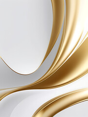 Abstract white gold Gradient background luxury with golden line wave that looks modern blurry background. ai