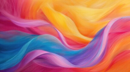 Vibrant Abstract Waves of Colorful Swirls in Dynamic Artistic Composition
