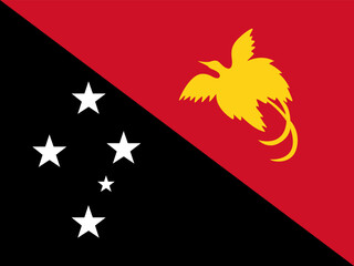 Vector Papua New Guinea flag. illustration. EPS10