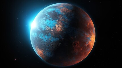 Obraz premium earth and moon