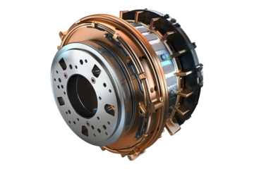 Induction electric motors isolated on transparent background