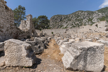 construction site in the historic city of olympos