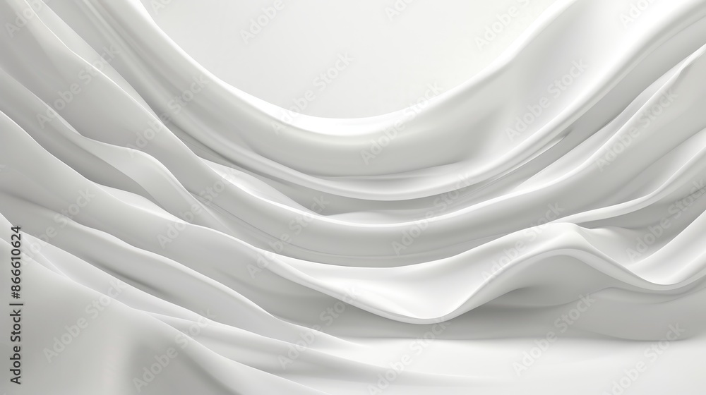 Poster background with white abstract design and space for creative text.