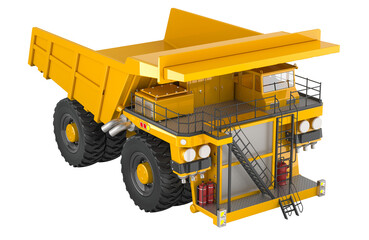 Mining Dump Truck. 3D rendering isolated on transparent background © natatravel