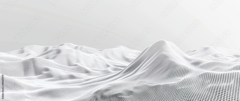 Poster futuristic abstract wave. 3d rendering of abstract digital background. network connection structure.