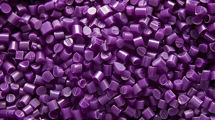Fototapeta premium Hot cutting type purple masterbatch granules in full screen photo, masterbatch is used as product colorant in plastic industry
