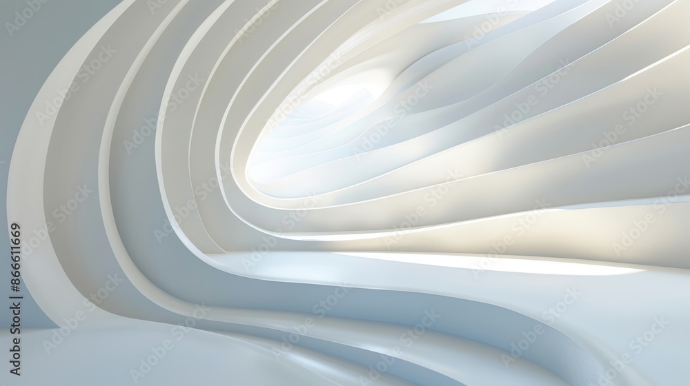 Poster background with waves and white abstract background. conceptual design for an architectural project