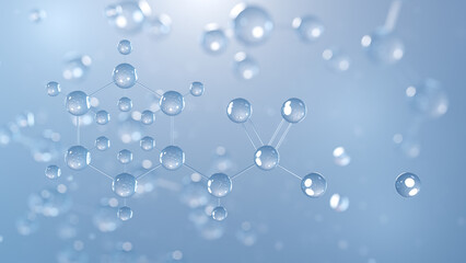cyclamate molecular structure 3d, artificial sweetener e952, structural chemical formula view from a microscope