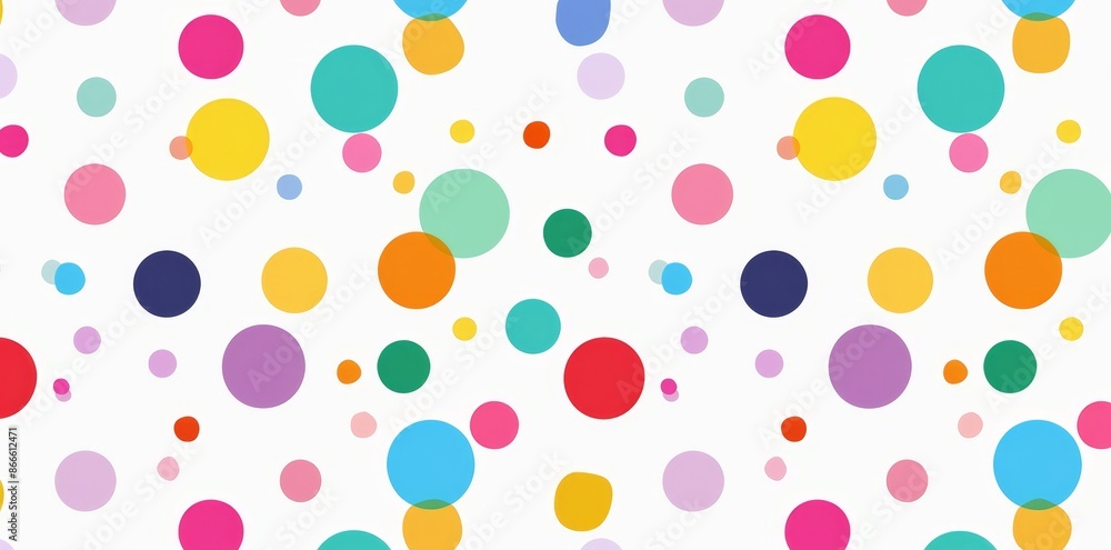 Poster simple childish party backdrop in a colorful circle doodle design. minimalist style background with 
