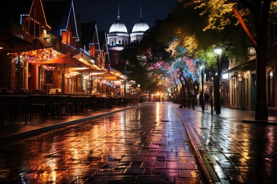 Perth, Australia, the Northbridge neighborhood, with nightlife and diverse gastronomy., generative IA