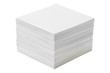 Paper stack isolated on transparent background