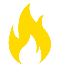 Fire clip art design on plain white transparent isolated background for sign, decal, card, shirt, hoodie, sweatshirt, apparel, tag, mug, icon, poster or badge