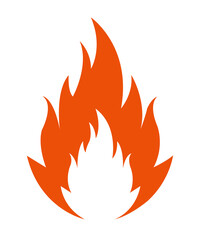 Fire clip art design on plain white transparent isolated background for sign, decal, card, shirt, hoodie, sweatshirt, apparel, tag, mug, icon, poster or badge
