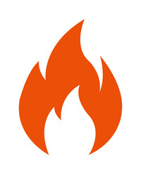 Fire clip art design on plain white transparent isolated background for sign, decal, card, shirt, hoodie, sweatshirt, apparel, tag, mug, icon, poster or badge