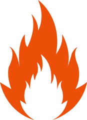 Fire clip art design on plain white transparent isolated background for sign, decal, card, shirt, hoodie, sweatshirt, apparel, tag, mug, icon, poster or badge