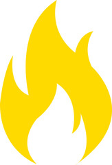 Fire clip art design on plain white transparent isolated background for sign, decal, card, shirt, hoodie, sweatshirt, apparel, tag, mug, icon, poster or badge