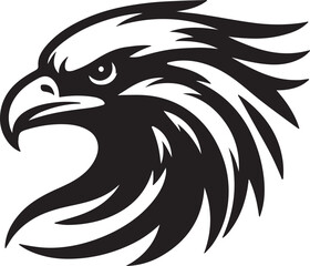 Fototapeta premium Eagle silhouette on a white background