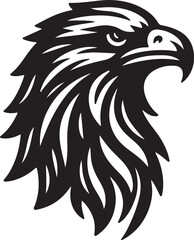 Fototapeta premium Eagle silhouette on a white background