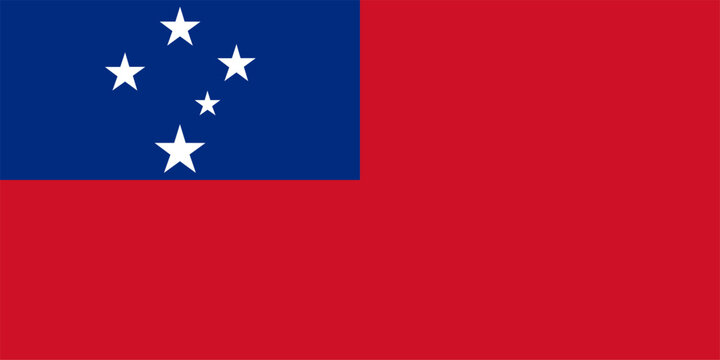 Vector SAMOA flag. illustration. EPS10. Illustration of the national flag of Samoa Symbol of patriotism and freedom
