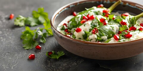 Stuffed Chiles with Walnut Cream Sauce, Pomegranate, and Parsley A Traditional Mexican Delicacy. Concept Mexican Cuisine, Stuffed Chiles, Walnut Cream Sauce, Pomegranate, Parsley, Traditional Dish