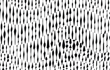 Black vertical lines pattern illustration background isolated on horizontal ratio white template. Simple flat monochrome black and white colored wallpaper.