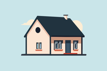  Home flat icon set vector illustration editable