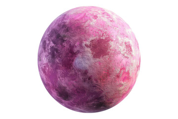 Fototapeta premium Pink planet isolated on transparent background