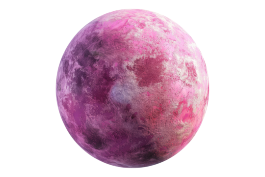 Pink planet isolated on transparent background - Powered by Adobe