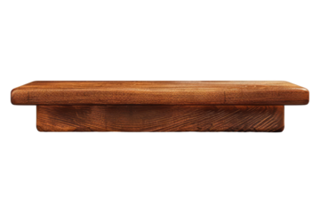 Plain wooden bar isolated on transparent background