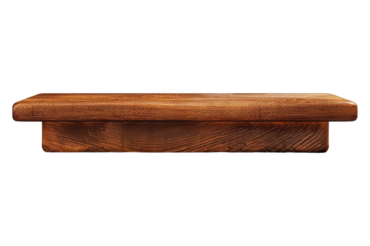Plain wooden bar isolated on transparent background