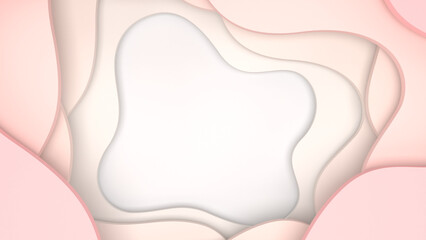 Abstract background with multi level cut out shape. 3d render.