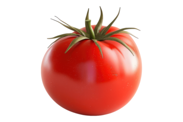 Realistic tomato isolated on transparent background