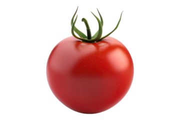 Realistic tomato isolated on transparent background
