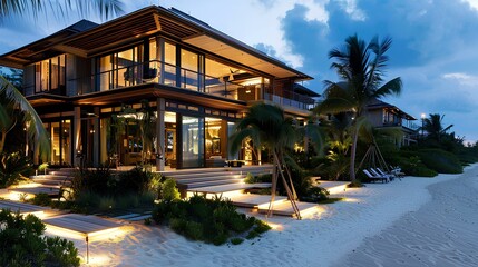 Luxurious beachfront resort