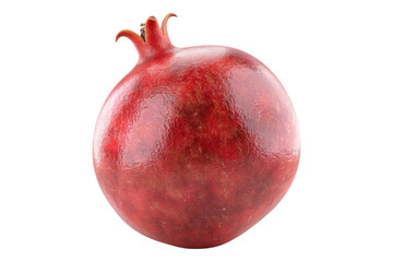 Red pomegranate isolated on transparent background