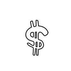 Hand drawn dollar sign icon 