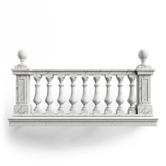  White marble balustrades with pillars