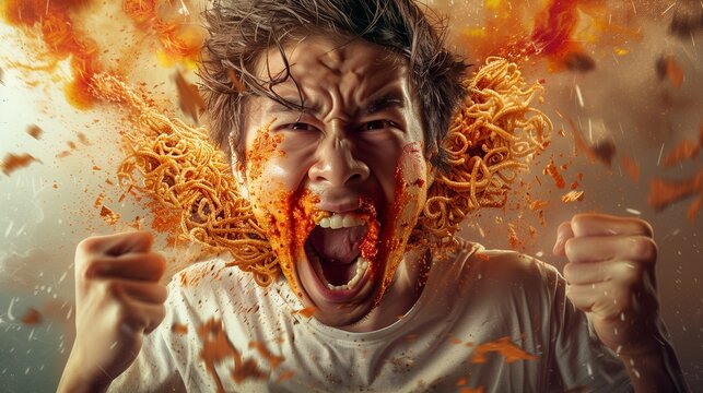 People eating Hot Chicken Flavor Ramen