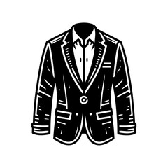  Blazer Jacket suit flat sketch fashion illustration